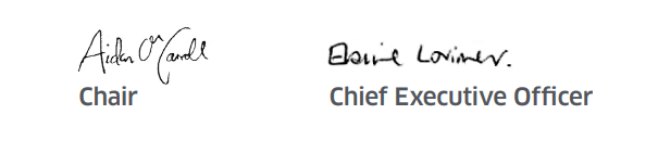 Revenue Scotland's Chair and Chief Executive Officer signatures