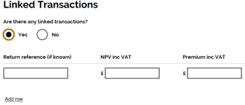 Linked transactions details