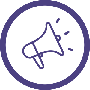 Graphic of a megaphone